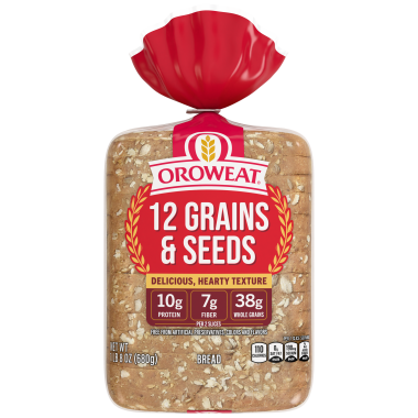Oroweat 12 Grains and Seeds bread